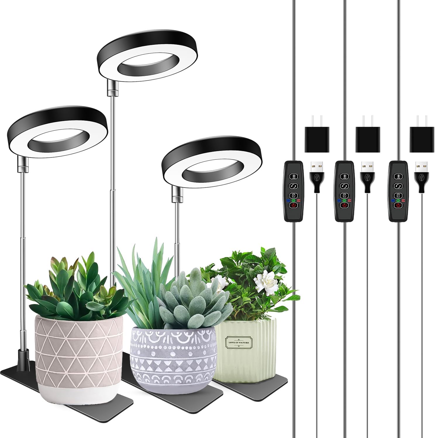 Plant Grow Light 48 LEDs Full Spectrum Grow Lights for Indoor Plants